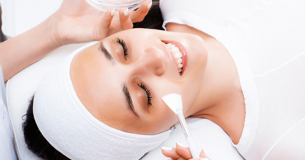 patient receiving chemical peel treatment